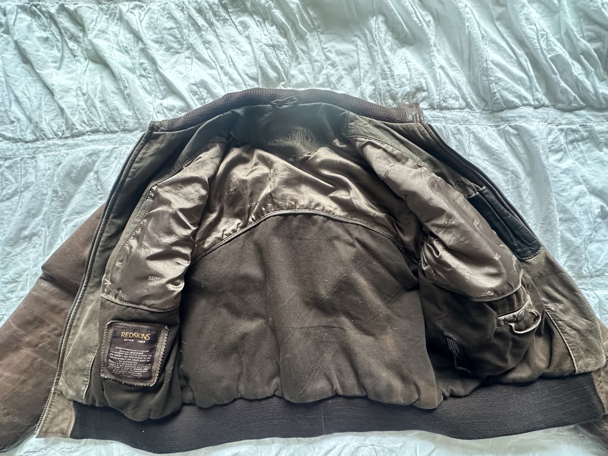 Redskins Giacche: Vintage Redskins Lederjacke Bomber Gr M braun – Usato da Bern venduto da estelle.lia 2