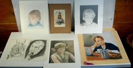 Tuggener Portraits Diverse gemalt auf Papier
