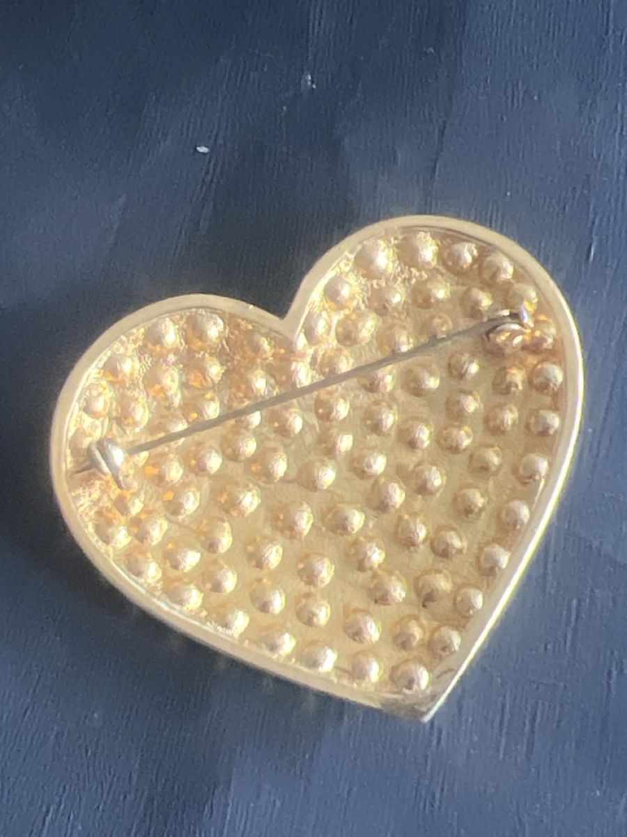 Spille & Fermagli: Schöne funkelnde Herz Brosche. – Usato da Seon venduto da Sunny-Schmuck78 2