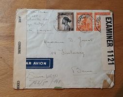 Dreifach Zensur Bedarfsbrief Belgischkongo nach Bern 1942
