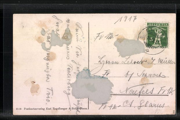 Cartoline postali: AK Seelisberg, Hotel Bellevue, 1917 – Usato da Berlin venduto da bartko-reher 1