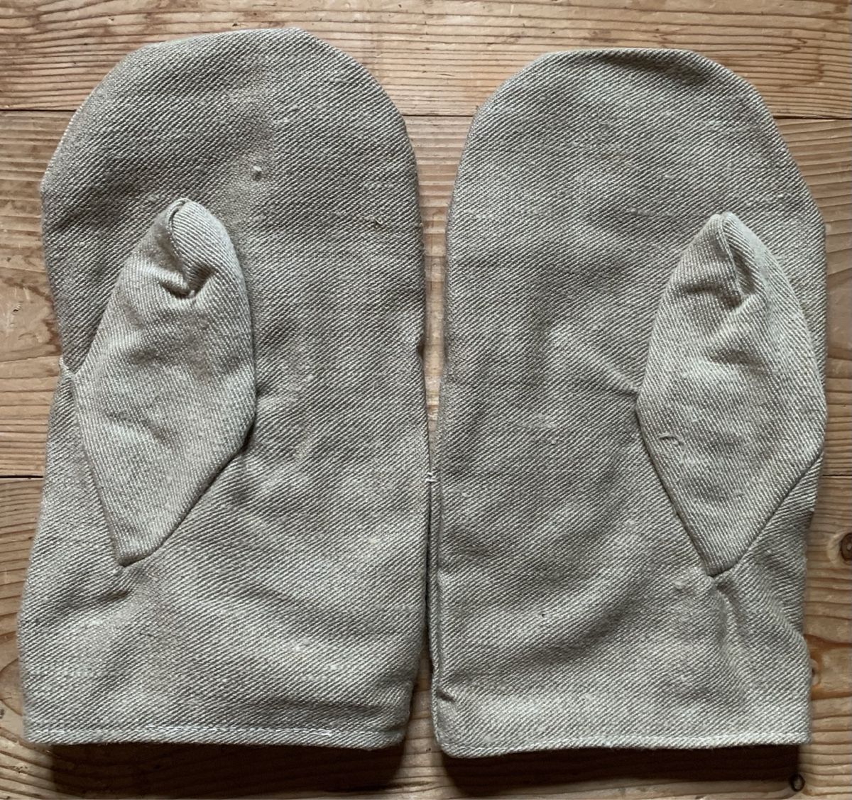 Schweizer Armee Guanti & manicotti: Zwilchhandschuhe der CH Armee, Modell Holzhacker – Nuovo (secondo la descrizione) da Goldingen venduto da Bergler012