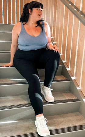 Schwarze Leggings von Snag - Gr. 48