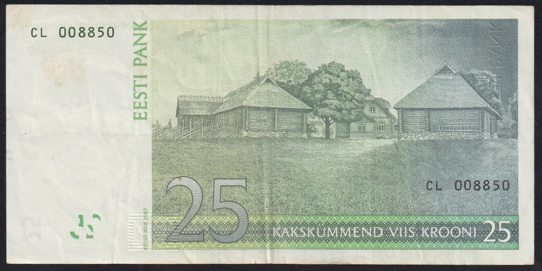 Banconote: Estland 25 Krooni 2007 – Usato da Brugg AG venduto da banknoten_muesli 1