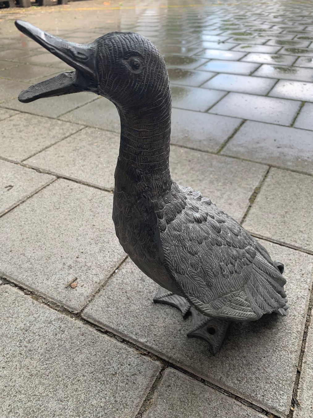 Sculture & Statue: Skulptur Gartendeko einer Ente oder Gans, wohl Bronze – Usato da Wallisellen venduto da zappenduster 1