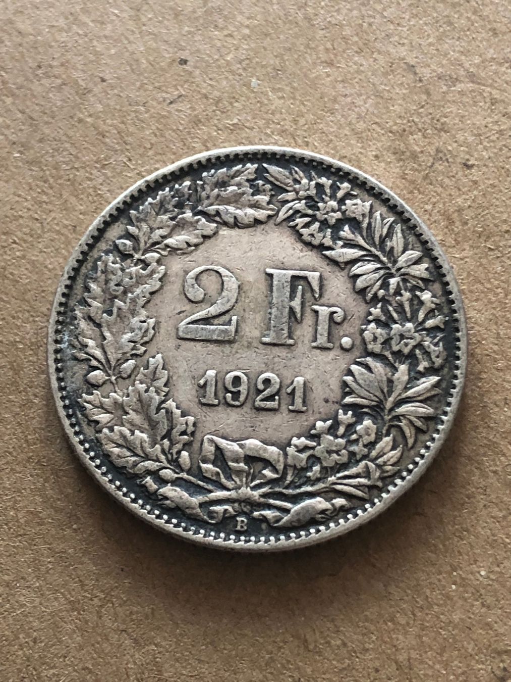 Toutes les monnaies: 2 Fr. 1921 – D'occasion à Schötz par Odpa