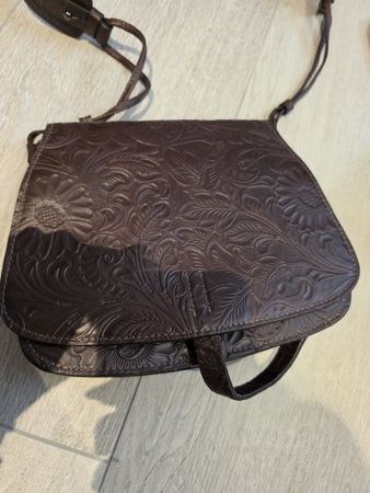 Weekend Max Mara Tasche Leder braun mit Prägung