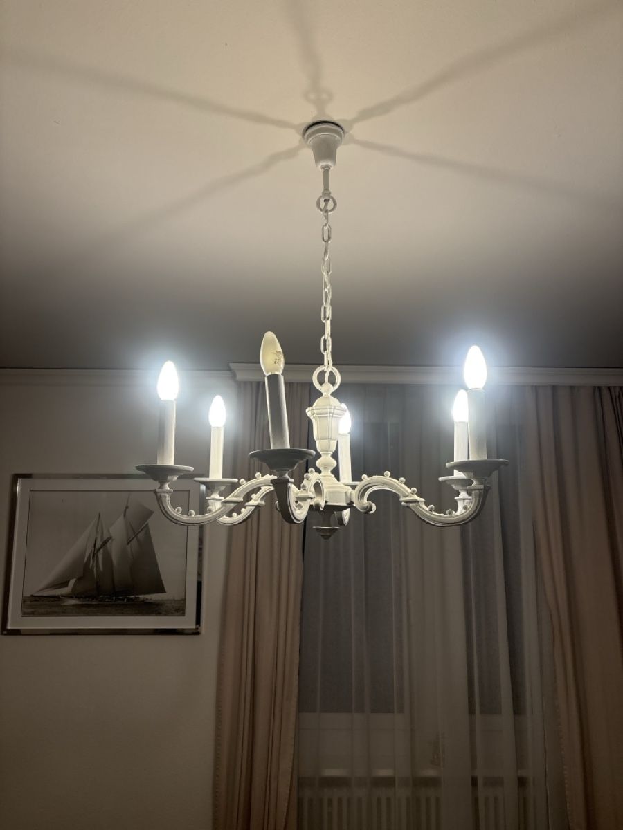 Lampade: Wunderschöne Decken Lampe, Kronleuchter weiss  – Usato da Kilchberg ZH venduto da ros_9x58
