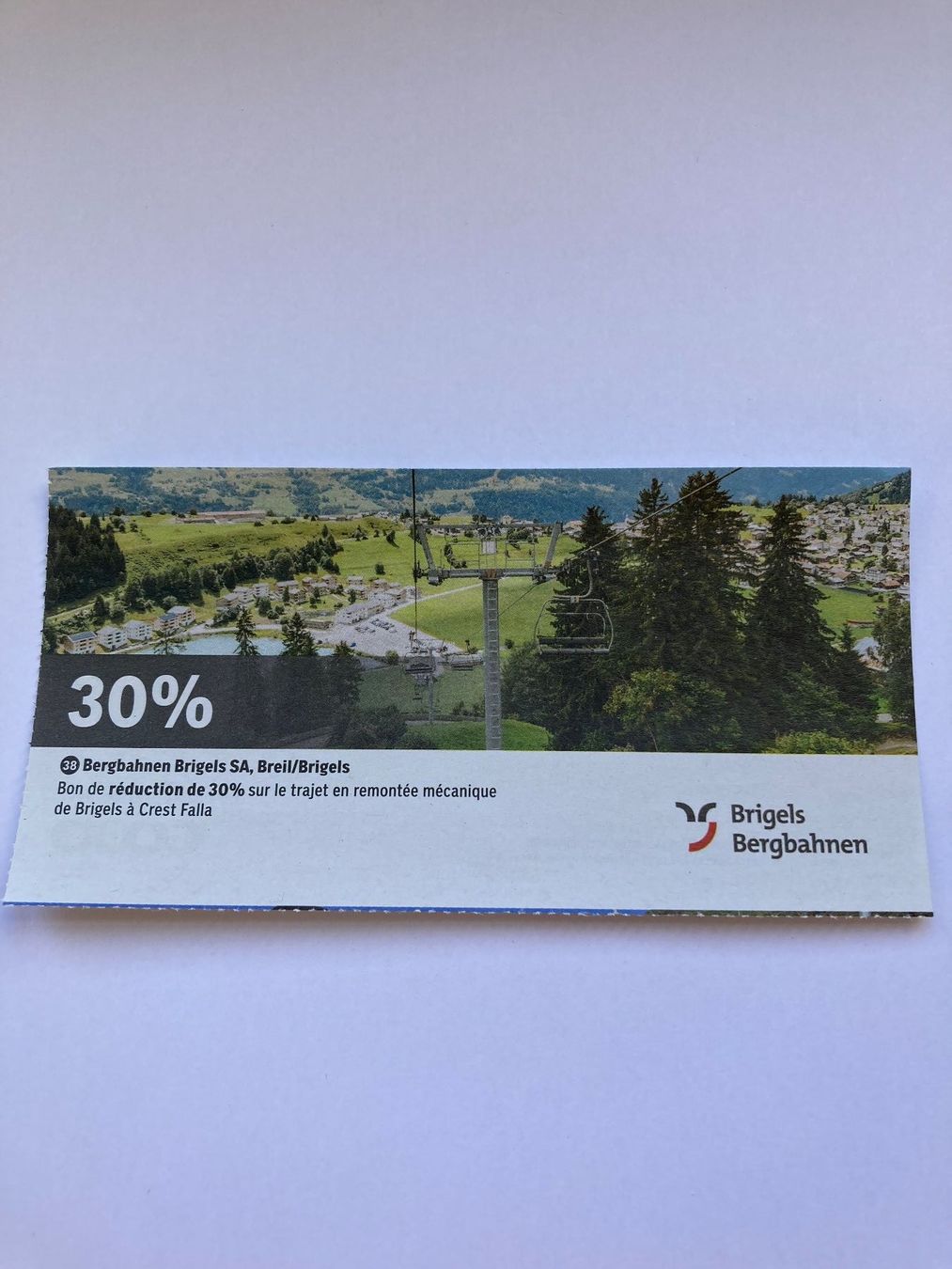 Buoni: Brigels Bergbahnen  30% rabais – Nuovo (secondo la descrizione) da Bressaucourt venduto da lilitisha