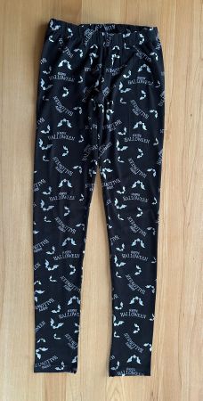 Schwarze Halloween Kinder Leggins Grösse 158/164