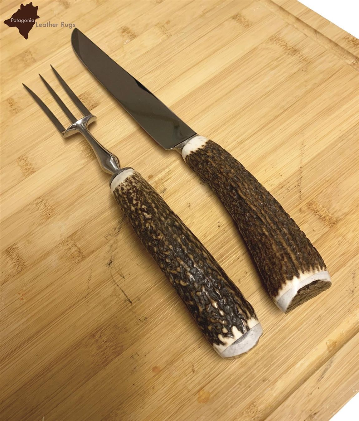 Küchenmesser: Großes Messer- und Gabel-Set Hirschhorn – Neu und originalverpackt aus Arbedo von patagonialeatherrugs 1