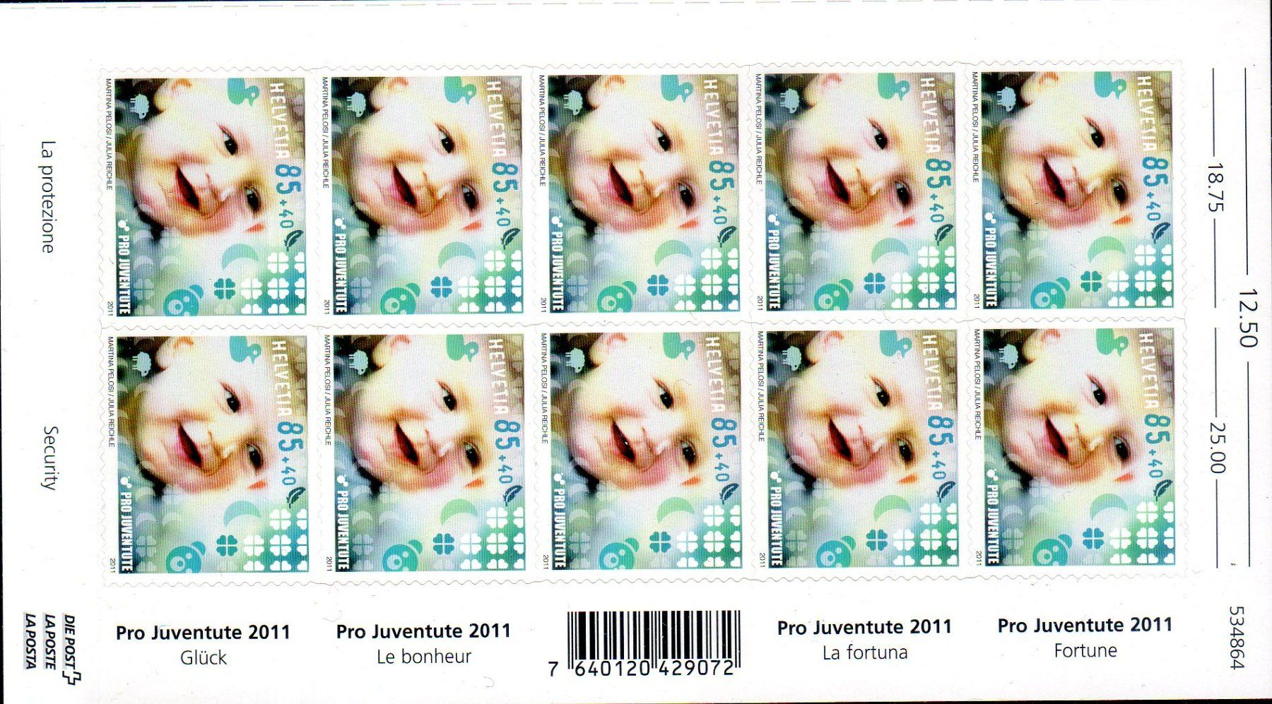 Tutti i francobolli: KLEINBOGEN 10 MARKEN 85+40 PRO JUVENTUTE 2011 **POSTFRISCH** – Nuovo (secondo la descrizione) da Losone venduto da EM2019