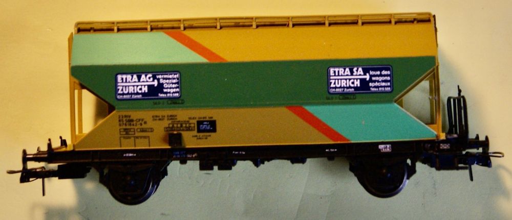 Ruco 2101 H0 Lageboordwagen met lading van de SBB