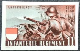 Soldatenmarke 2.WK, Inf Rgt 11, rotbr, gesch, Wi Inf 144-2