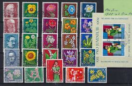 Pro Juventute 1958 - 62 + Block  gestempelt   14873
