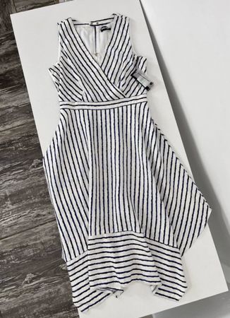 Karl Lagerfeld Dress, Size 4, Spring Style, Blue Striped