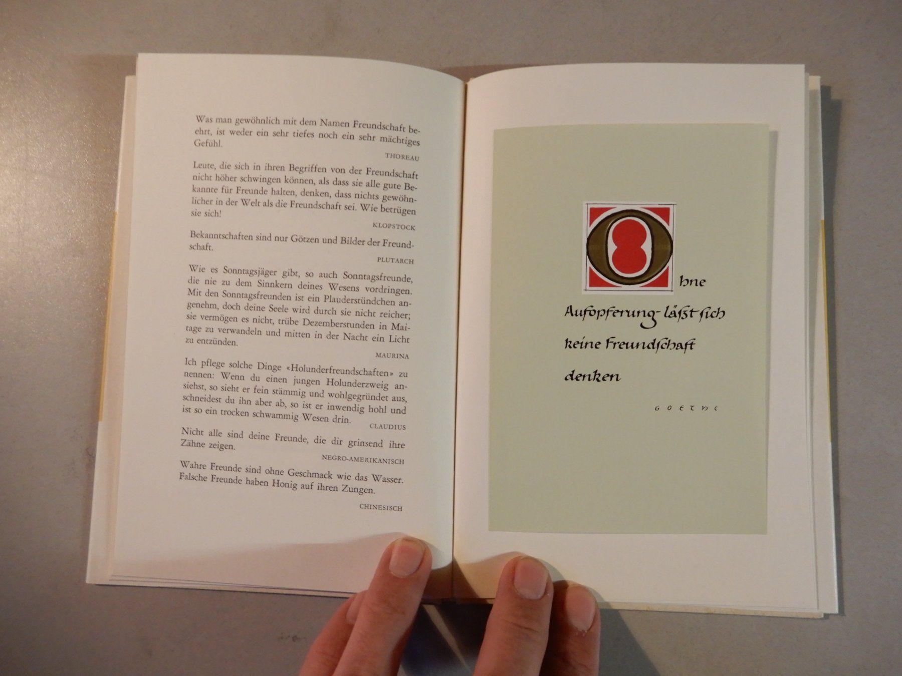 Libri: Buch "Freund sei einer dem andern" Freundschaft Zitate Sp... – Usato da Erstfeld venduto da Mario_boe0 7