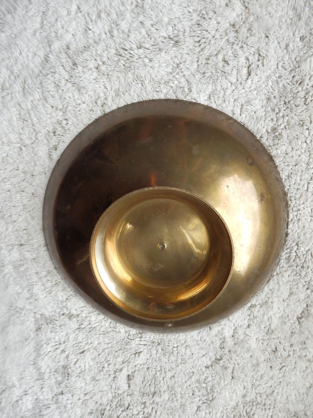 Ciotole: Vintage Messing Früchteschale Emaille - 24 cm – Usato da Emmenbrücke venduto da Schubi1 1