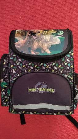 Kinder Rucksack Dinosaurier Motiv Schwarz