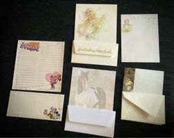 Vintage Konvolut Schreibset Pferde, Minnie Maus, Hund,… 