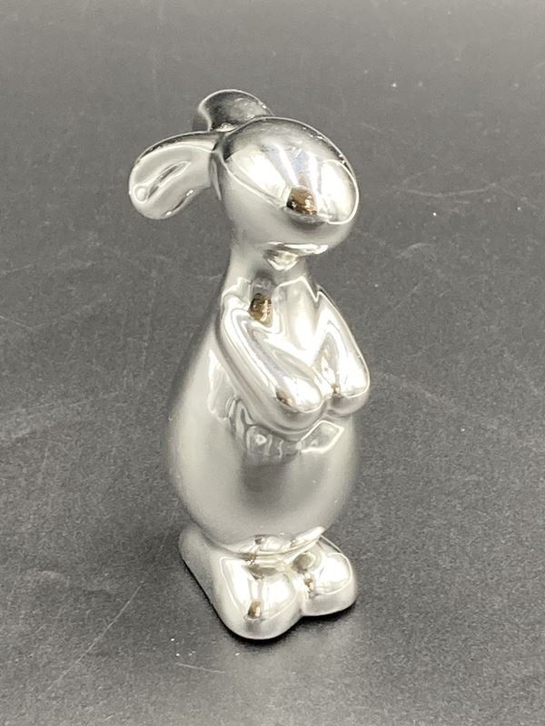 Statuette: Figur | Hase | Keramik | Silber – Usato da Wittenbach venduto da Restwert_St-Gallen