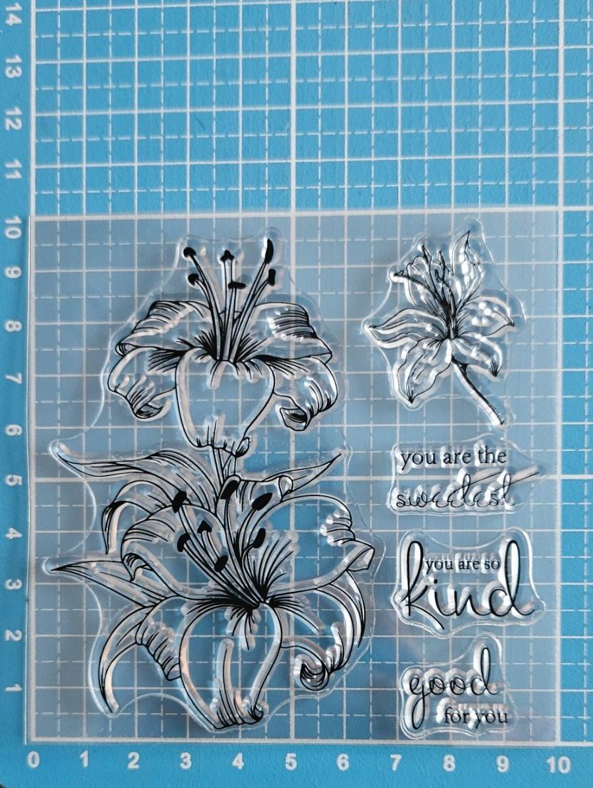 Stempel: Silikonstempel Nr.570, Blumen und Texte – Neu und originalverpackt aus Gretzenbach von Fliegepilz56 1