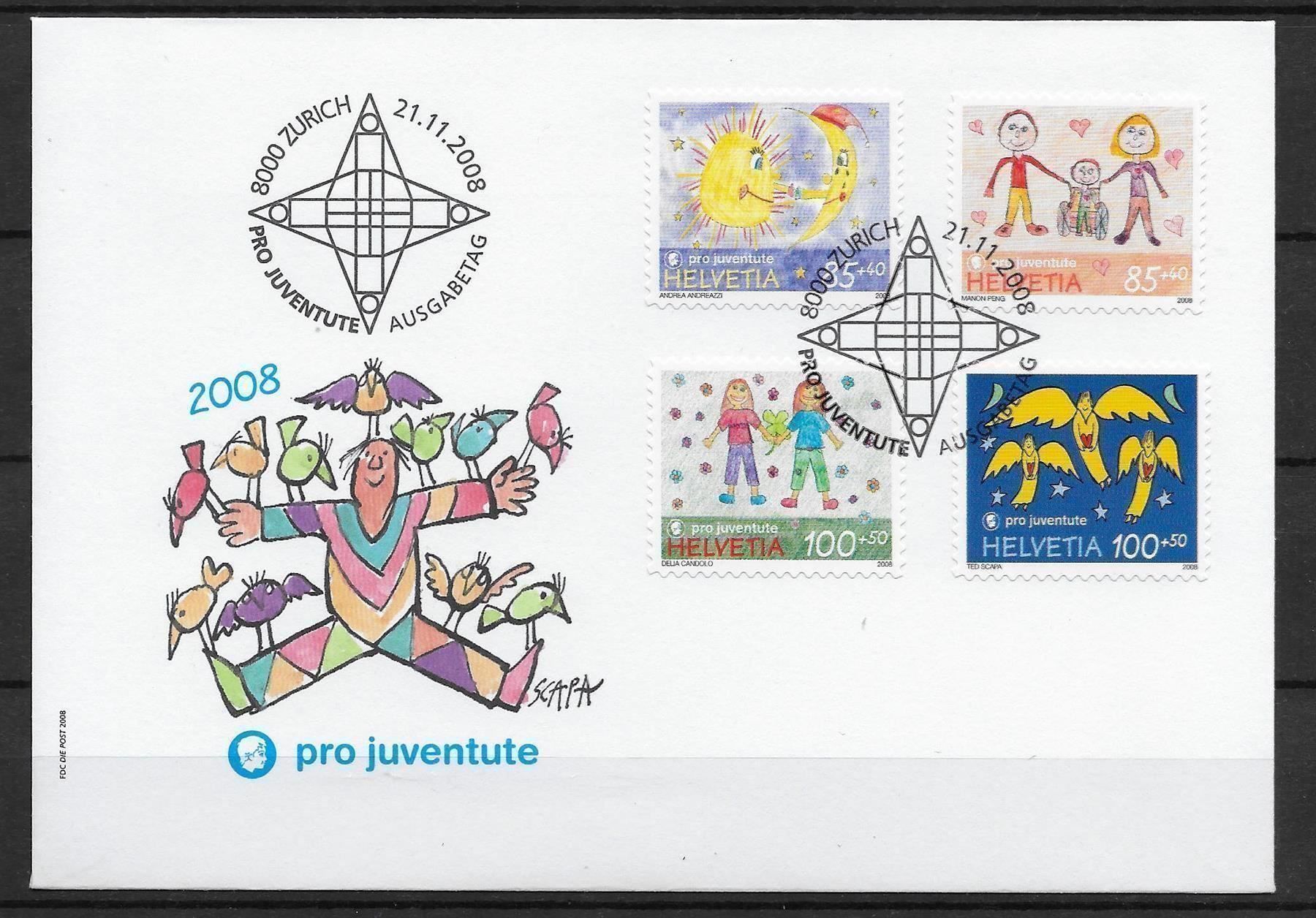 Alle Briefmarken: FJ2008 - FDC Pro Juventute 2008 – Gebraucht aus Trélex von Phil_Albert