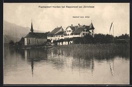 Hurden, Fischerdorf mit Kirche und Gasth