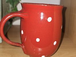 ❤️🤍KAFFEEBECHER- TASSE MIT PUNKTEN ❤️ 🤍GUTE LAUNE TASSE❤️