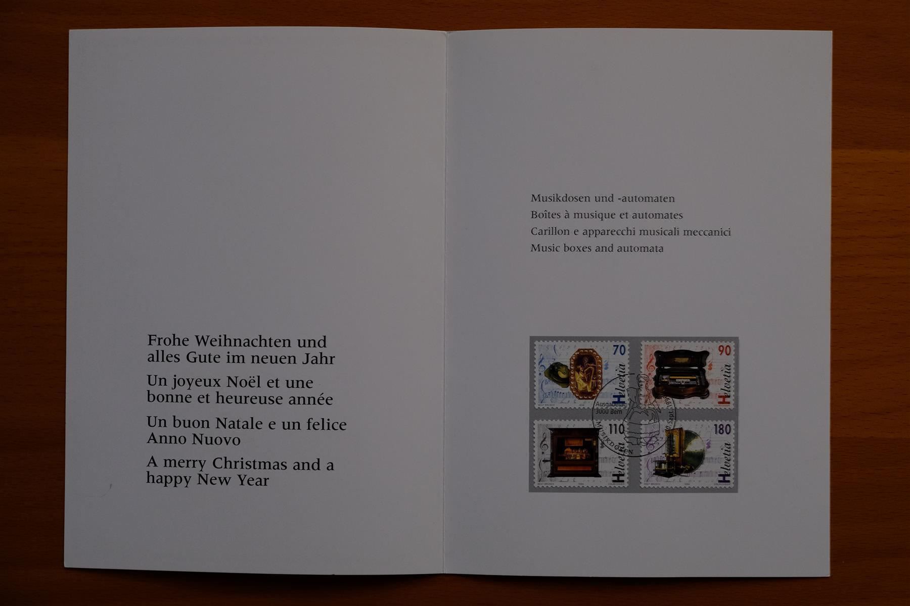 Tutti i francobolli: 2 Folder Weihnachten/Neujahr 1997/2011 – Usato da Baar venduto da Asmara111 1