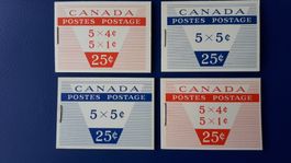 Canada Markenhefte 1962/63 4 Stk mit Queen Elisabeth