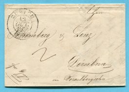 Faltbrief von Luzern nach Chaux-de-Fonds 1836