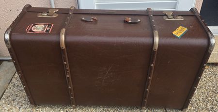 Grosser Vintage Koffer von Echt Vulkanfiber