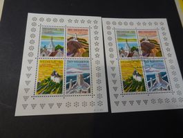 1987, 2 BLOCKS 100 J. TURISMUS; POSTFRISCH; AUSGABETAG