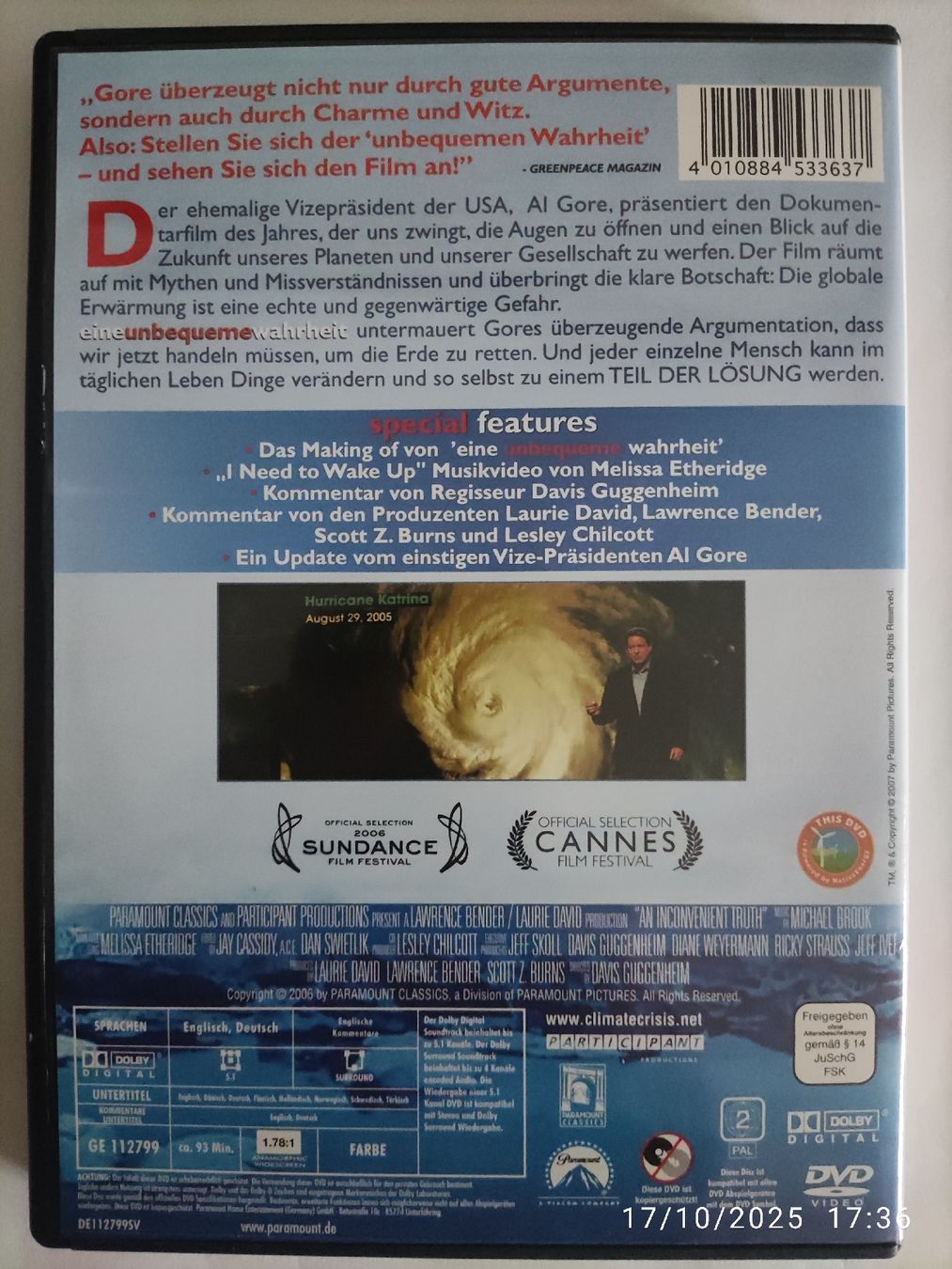 Tutti i DVDs: Eine unbequeme Wahrheit – Usato da Basel venduto da Alacant 1