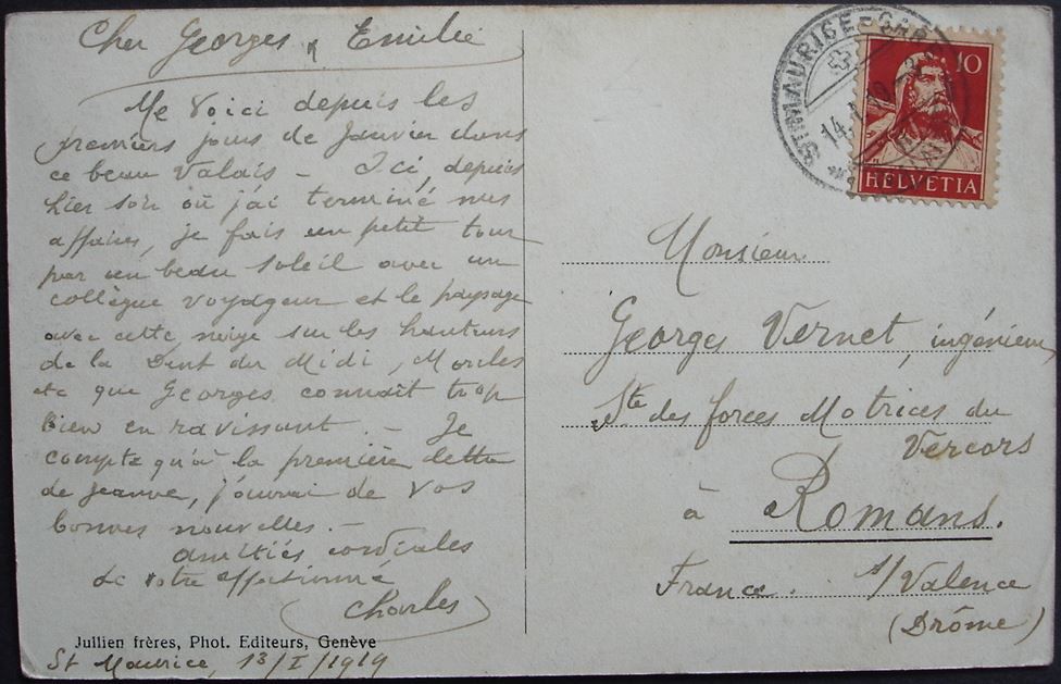 Cartoline postali: SAINT-MAURICE et la Dent deu Midi – Usato da Jona venduto da philajona 1