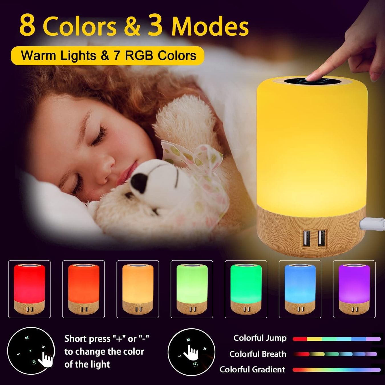 Lampade: Nachttischlampe mit 4 USB Ladeanschluss – Nuovo e nell'imballaggio originale da Nuglar venduto da SaleRitter 2