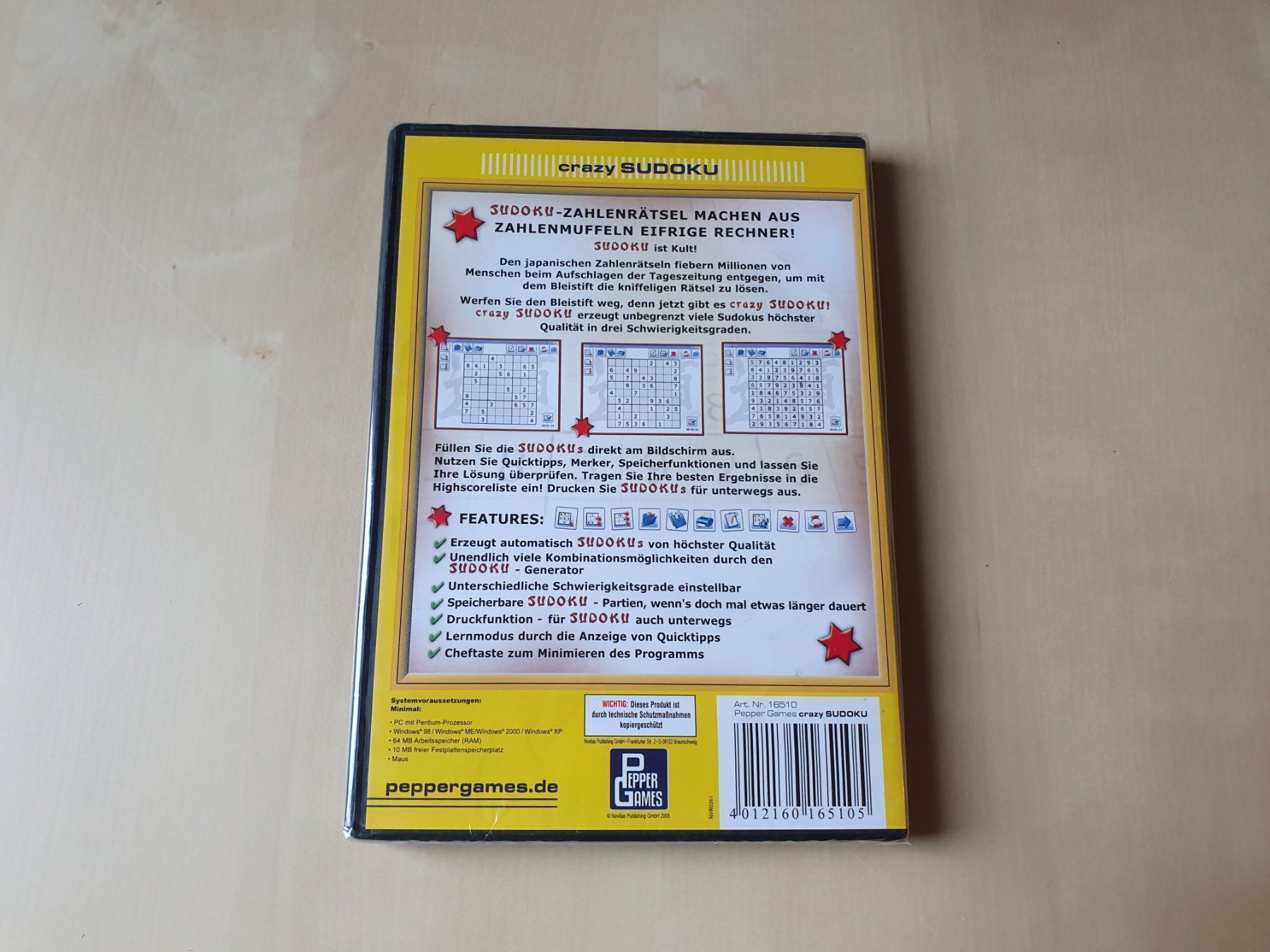 Microsoft Giochi: Crazy Sudoku neu und ovp – Nuovo e nell'imballaggio originale da Stansstad venduto da collectorsshop 1