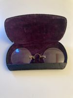 Vintage Zwicker Brille, Goldfarben, mit Etui, Top Zustand!