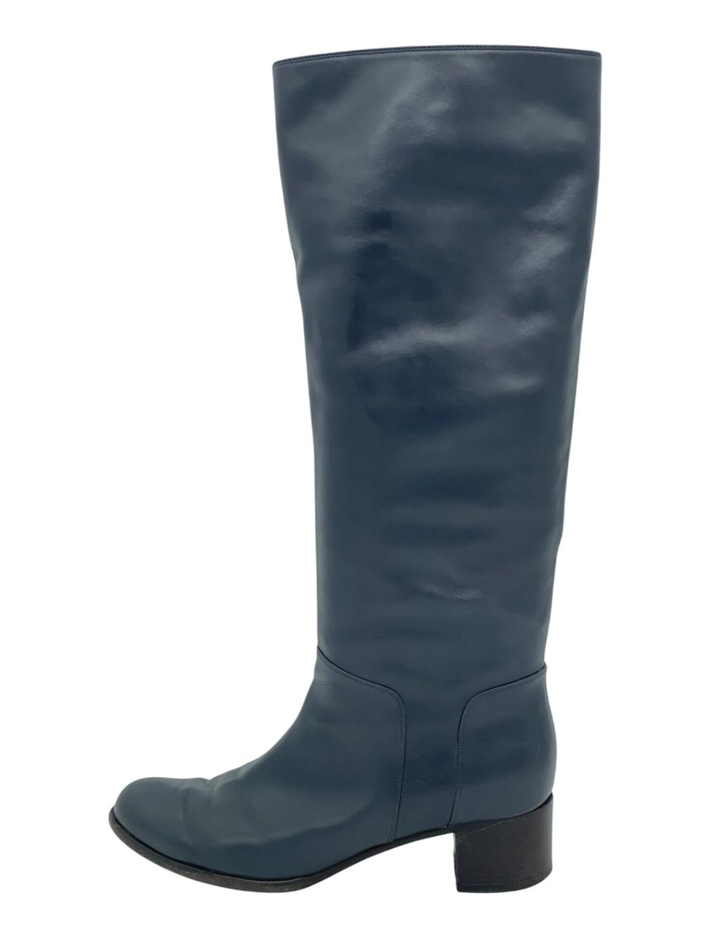 Sergio Rossi Scarpe da donna: Sergio Rossi Leather Stiefel EU 39.5 Blau – Usato da Zürich venduto da shoe_shop