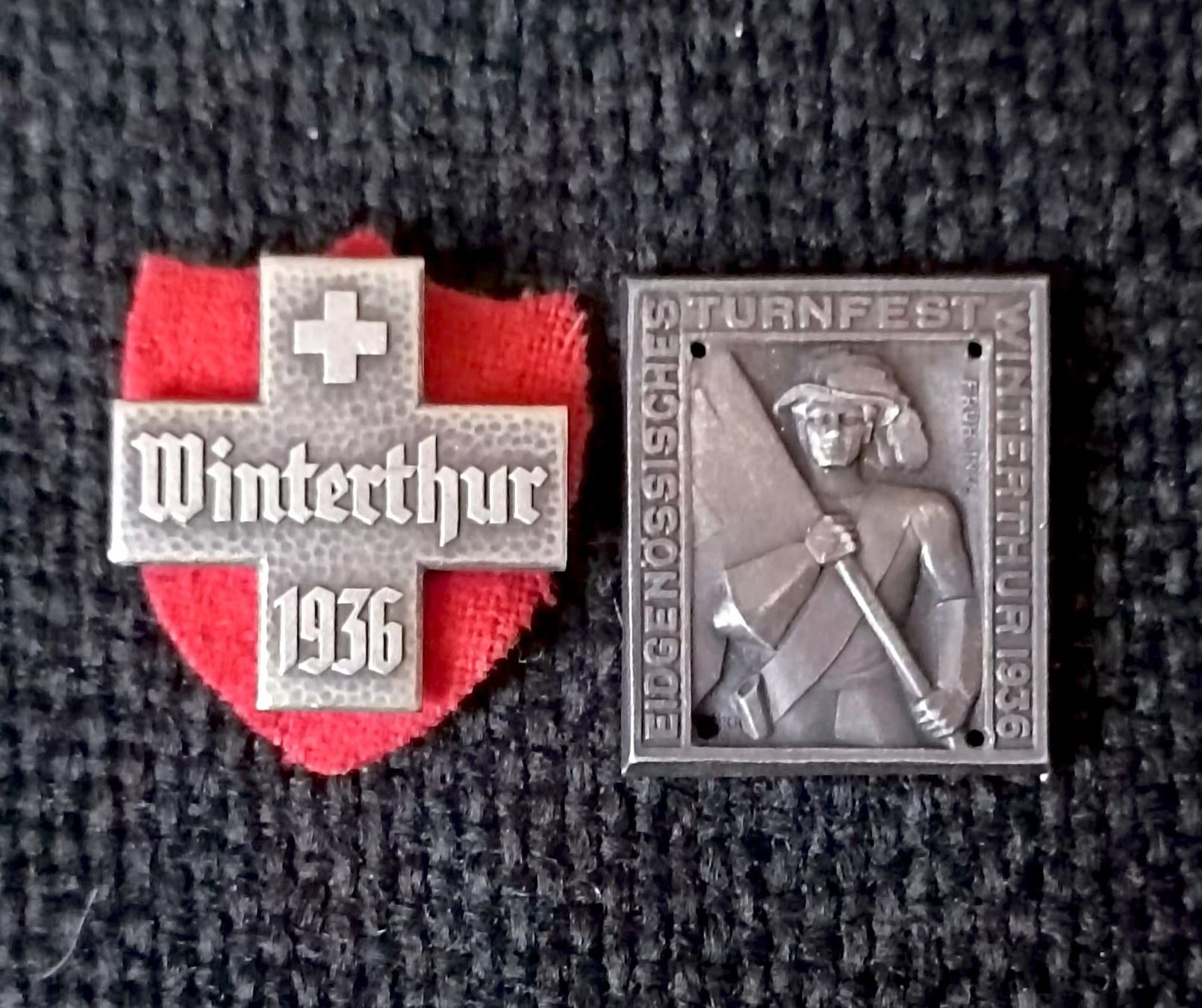 Medaillen: Turnkreuz Eidg. Turnfest Winterthur 1936 – Gebraucht aus Grenchen von Hegre50