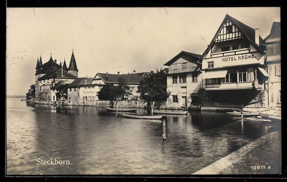 Cartoline postali: AK Steckborn, Uferpartie mit Hotel Krone – Usato da Berlin venduto da bartko-reher
