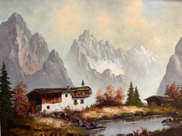 104cmbreit x84cmhoch Öl Gemälde Bergenzauber Tirol