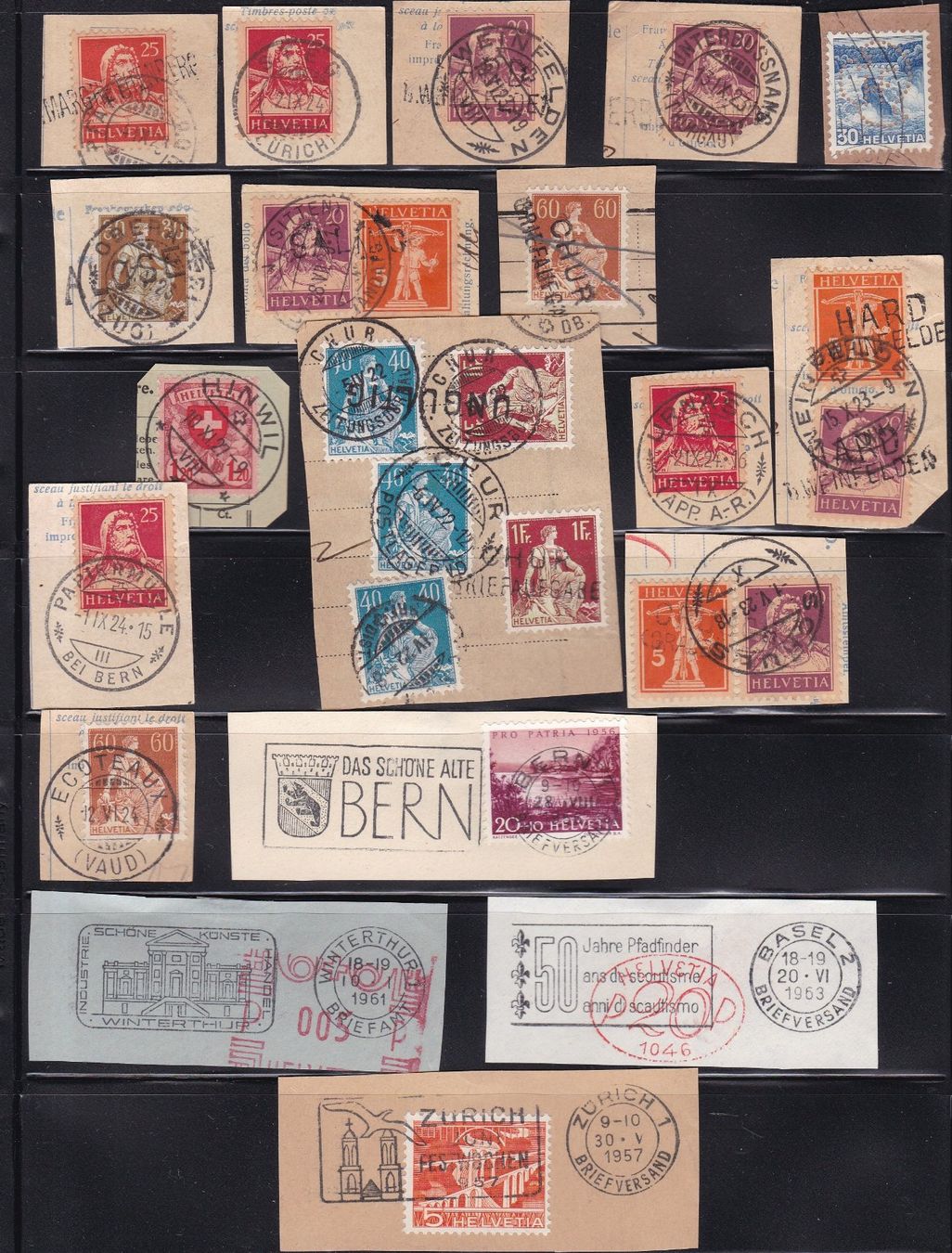 Tutti i francobolli: 60 Stk. Briefmarkenausschnitte ab Altschweiz – Usato da Münchwilen AG venduto da Nesar 3