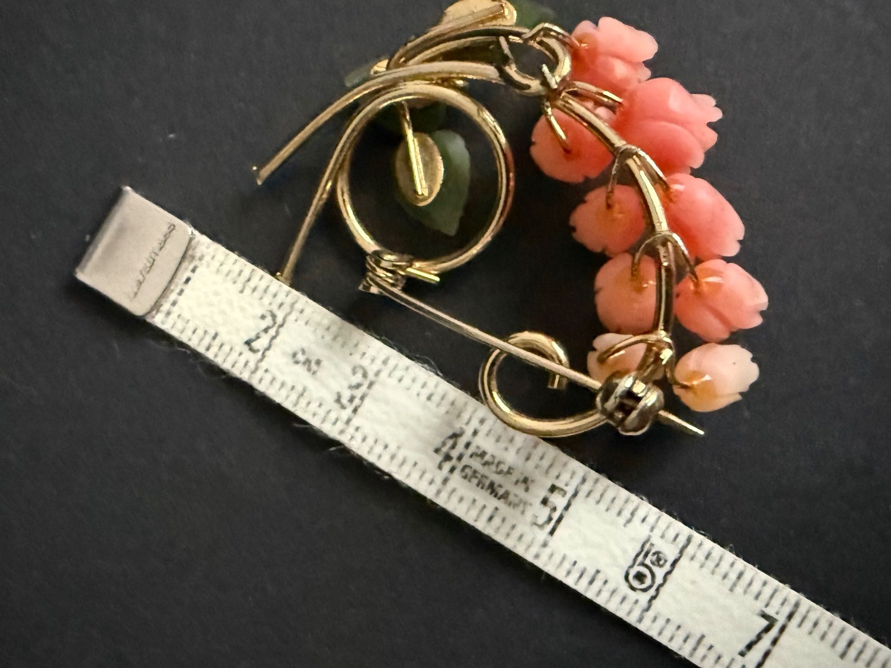 Spille & Fermagli: Vintage echte Korallen und Jade Brosche – Usato da Spiegel b. Bern venduto da Rogger72 4