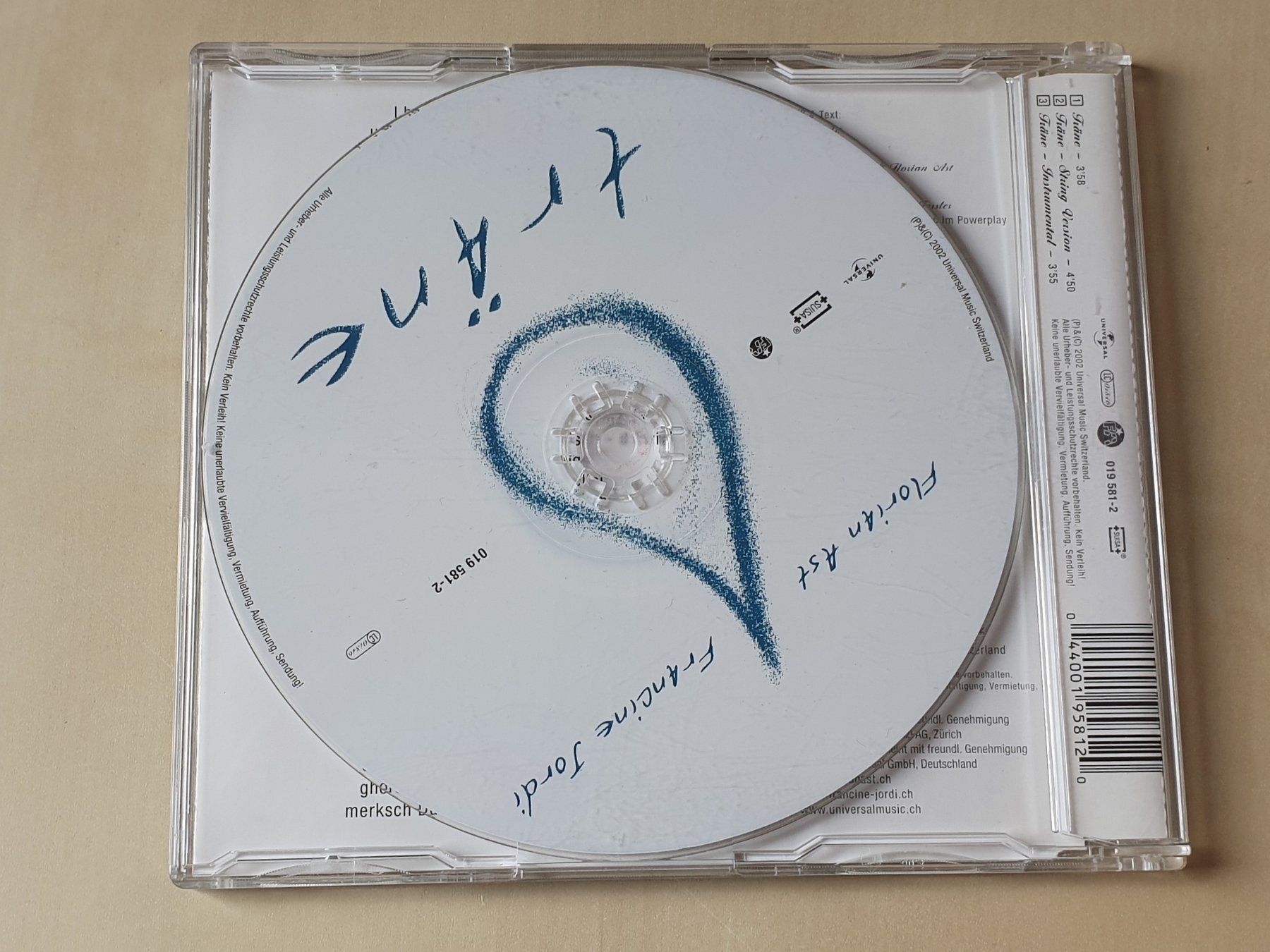 CD: Florian Ast Francine Jordi Träne – Usato da Stansstad venduto da collectorsshop 1