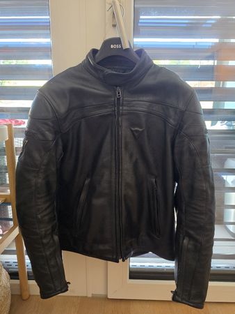 Dainese Leather Motorcycle Jacket Size 50 Black