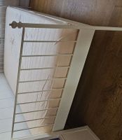 Metal bed frame white ,1,40  acceptable condition,