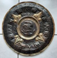 Alte dekorative Bronzeplatte mit Adler, Durchmesser 50.5cm