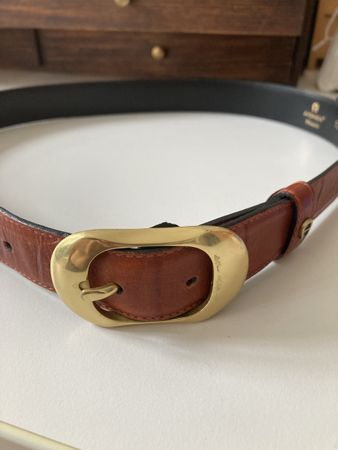 Original Aigner Leder Gürtel Rostbraun 36 75 Neuwertig
